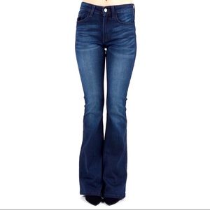 RESTOCK!! kancan mid rise flares super dark wash